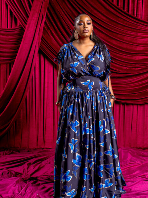 green emerald velvet dress Bishop + Young Lagos Mini Dress in Violet main image 0