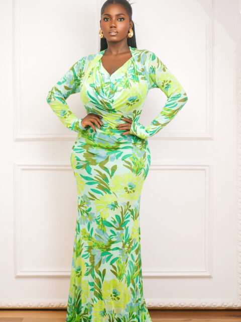 AZARIAH DRESS IN GREEN