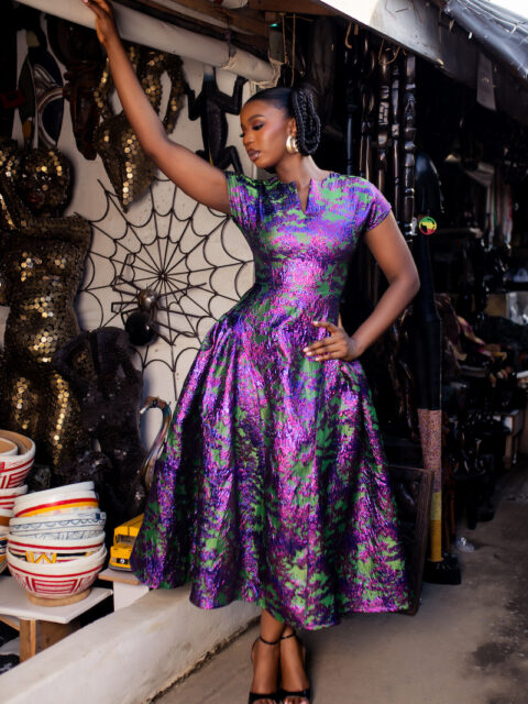MALIA BROCADE DRESS