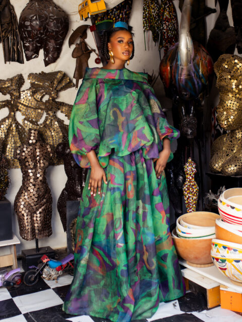 POMPEI DRESS IN GREEN