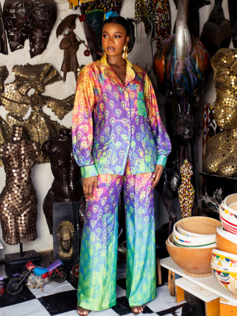 NKEM SET IN YELLOW IJE MOTIF PRINT