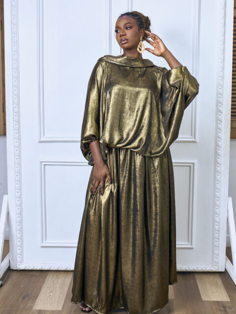 POMPEI DRESS IN GOLD